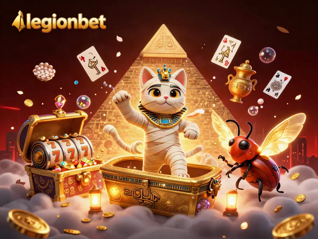 Play exciting slot games at legionbet with a captivating Egyptian theme and vibrant visuals.