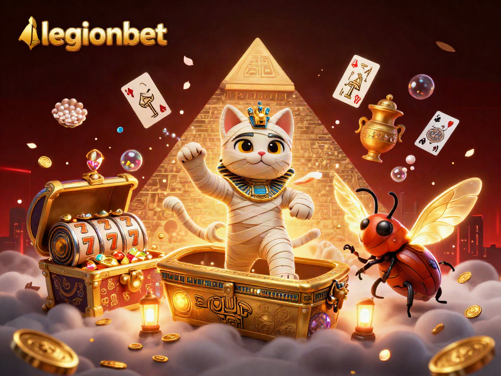 Play exciting slot games at legionbet with a captivating Egyptian theme and vibrant visuals.