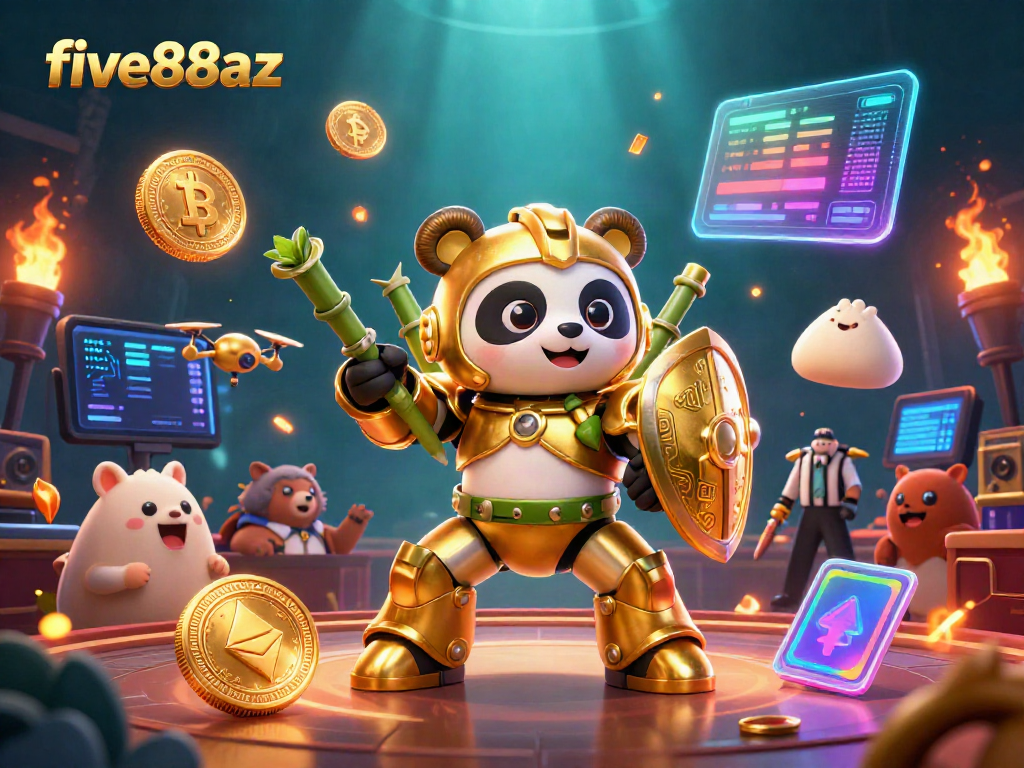 Experience the excitement of five88az as the golden panda battles in a dynamic casino arena.