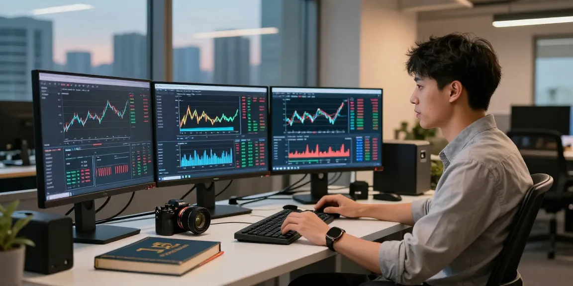 Analizando tendencias de criptomonedas en Immediate Edge con múltiples pantallas en un entorno profesional.