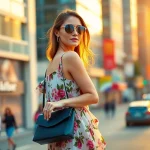 Explore fashionable summer styles for women fashion featuring vibrant floral patterns and chic accessories.