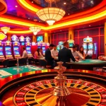 Experience the excitement of 69VN casino with vibrant gaming tables, chips, and players engaged in thrilling bets.