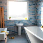Bathroom fitters showcasing a stylish mid-renovation with elegant fixtures and fresh tiles.