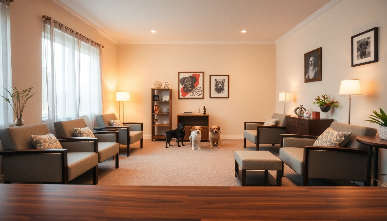 Engaging in depression treatment with a compassionate therapist and a therapy dog in a calming space