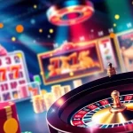 Cazinouri online germania showcasing vibrant game selection like slots and roulette.