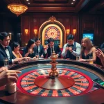 Casino excitement captured with players at a roulette table and digital screens reflecting https://tt88edu.com/ promotions.