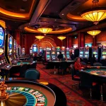 Nohu90's exciting casino atmosphere featuring vibrant slot machines and engaged players.