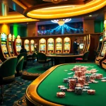 Pemain menikmati mesin slot dewanaga89 dalam suasana kasino online yang mendebarkan.