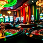 Players engaging at a casino table, experiencing thrilling gameplay at https://s88.works/ with vibrant chips and roulette wheel.