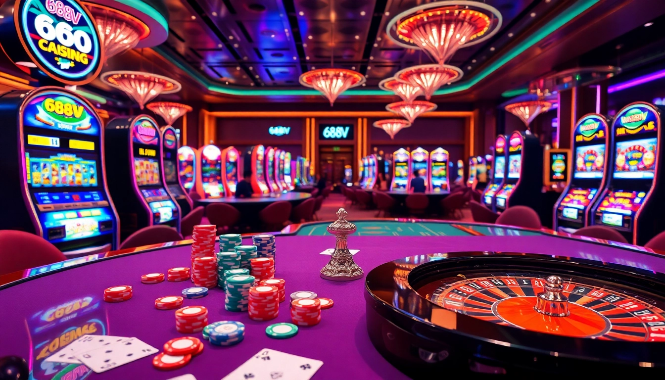688V casino provides an exciting gaming experience with vibrant tables and thrilling slot machines.
