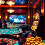 Players enjoy a thrilling casino experience at F8bet's vibrant gaming tables.