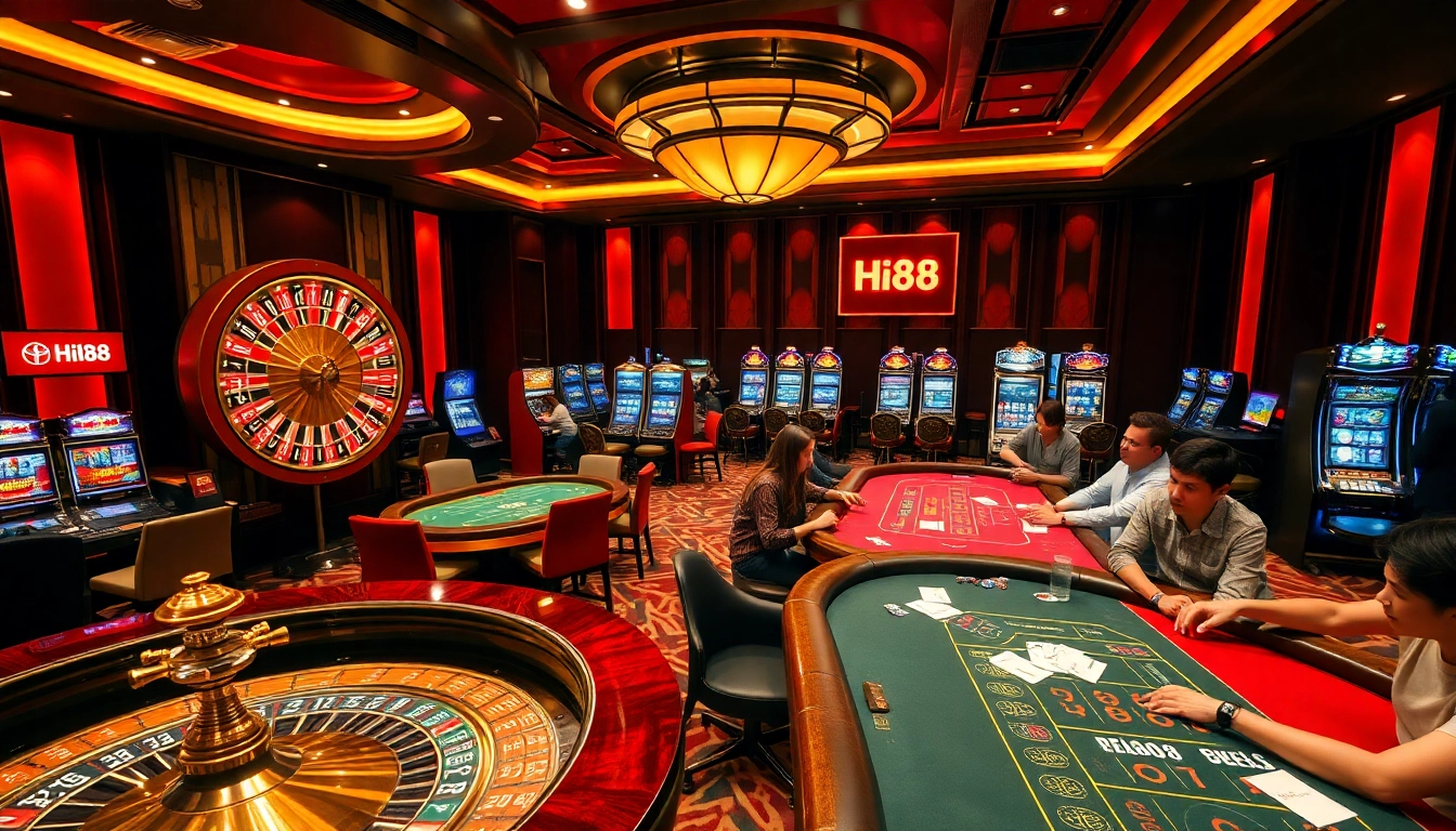 Experience thrilling moments at Hi88 with vibrant casino games and betting excitement.