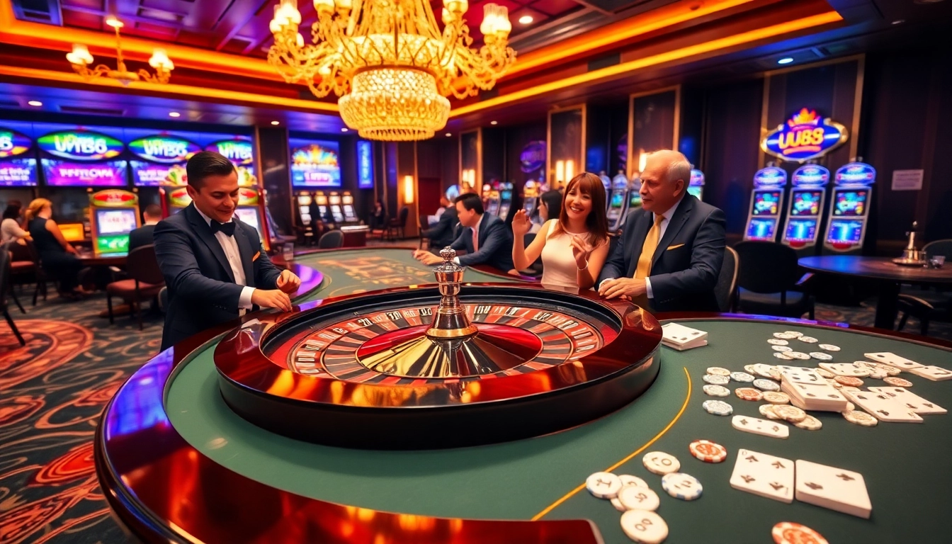 Experience thrilling gameplay at UU88 Casino with vibrant chips and roulette excitement.