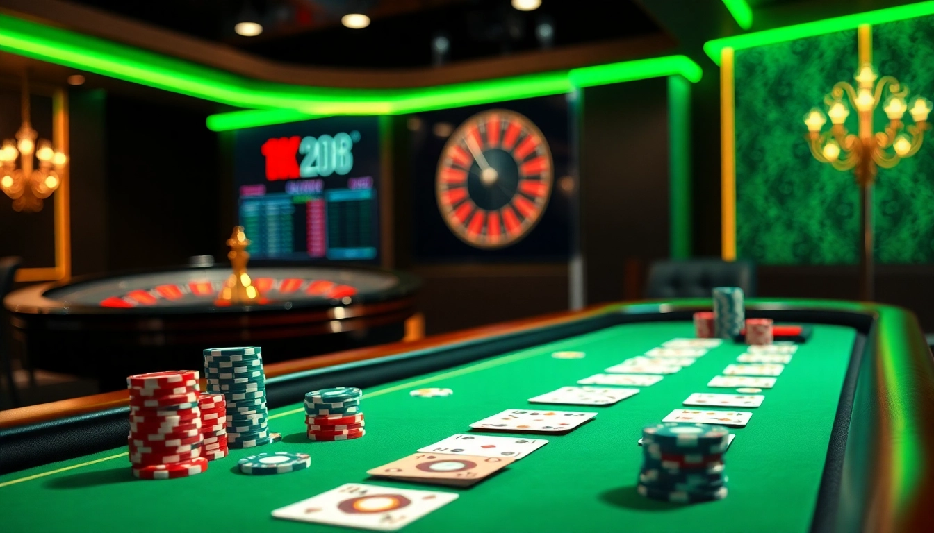 Engaged gamblers at Nhà cái GK88's elegant gaming table showcasing a thrilling poker atmosphere.