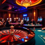 Experience the excitement of the casino with the 888now link prominently displayed, showcasing players engaged in thrilling games.