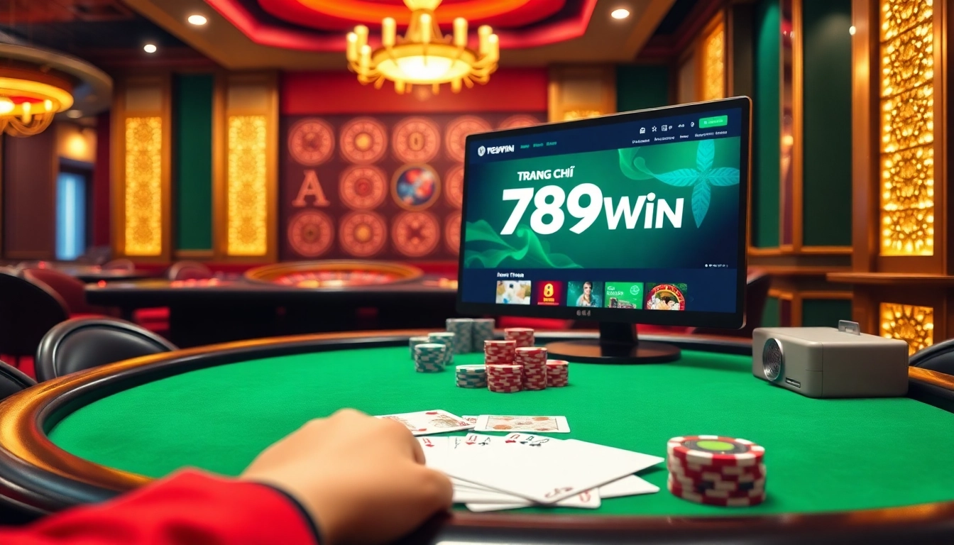 Experience the thrill of winning at trang chủ 789win, featuring luxurious casino elements.
