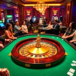 Experience the excitement of casino gaming at VSBET with a stunning roulette table and vibrant atmosphere.