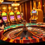 Players winning at the 777VIP roulette table in an extravagant casino scene.