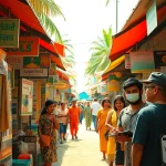 Lanka Ads showcasing vibrant community engagement in a Sri Lankan marketplace.