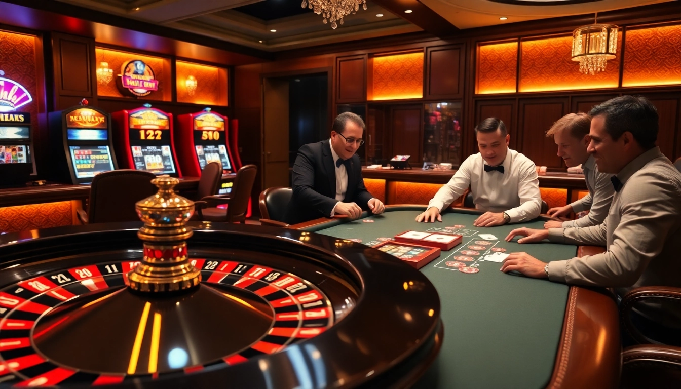 Experience the thrill of gambling at https://rr88.lat/ with vibrant casino visuals showcasing roulette and poker excitement.