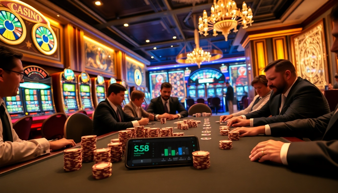 Engage in high-stakes poker at an elegant casino table featuring s8-integrated betting tools.