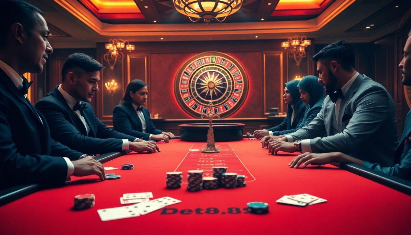 Experience high-stakes poker at https://bet88b.us.com/ with vibrant chips and elegant players.