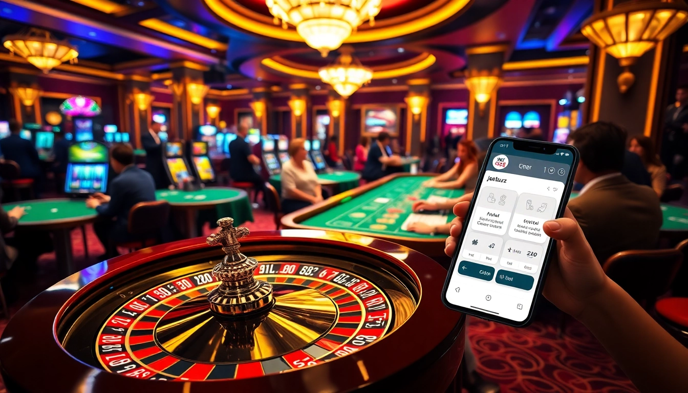 Engaged players enjoying a thrilling jeetbuzz gaming experience at a vibrant casino.