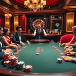 Players enjoying an exhilarating game of poker at tv88 casino, with vibrant atmosphere and professional dealers.