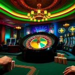 Engaging players at a luxurious casino featuring jboqz.com roulette and poker tables.