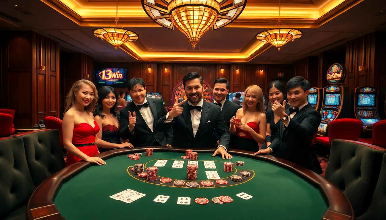 Experience the excitement of winning at 13Win casino with vibrant tables and thrilling games.