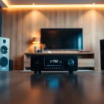 Experience superior sound quality with the rr888 in a modern audio setting.