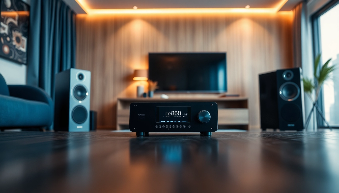 Experience superior sound quality with the rr888 in a modern audio setting.