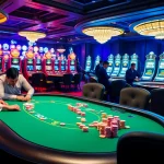 Experience the thrill of MM88 HOW as players engage in high-stakes poker under vibrant casino lights.
