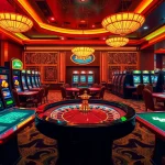 Engage in slot gaming excitement with RAJABARONG-themed machines shining brightly.