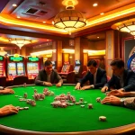 Exciting poker game scene at https://marvelbet.site/ with vibrant chips and classic casino atmosphere.