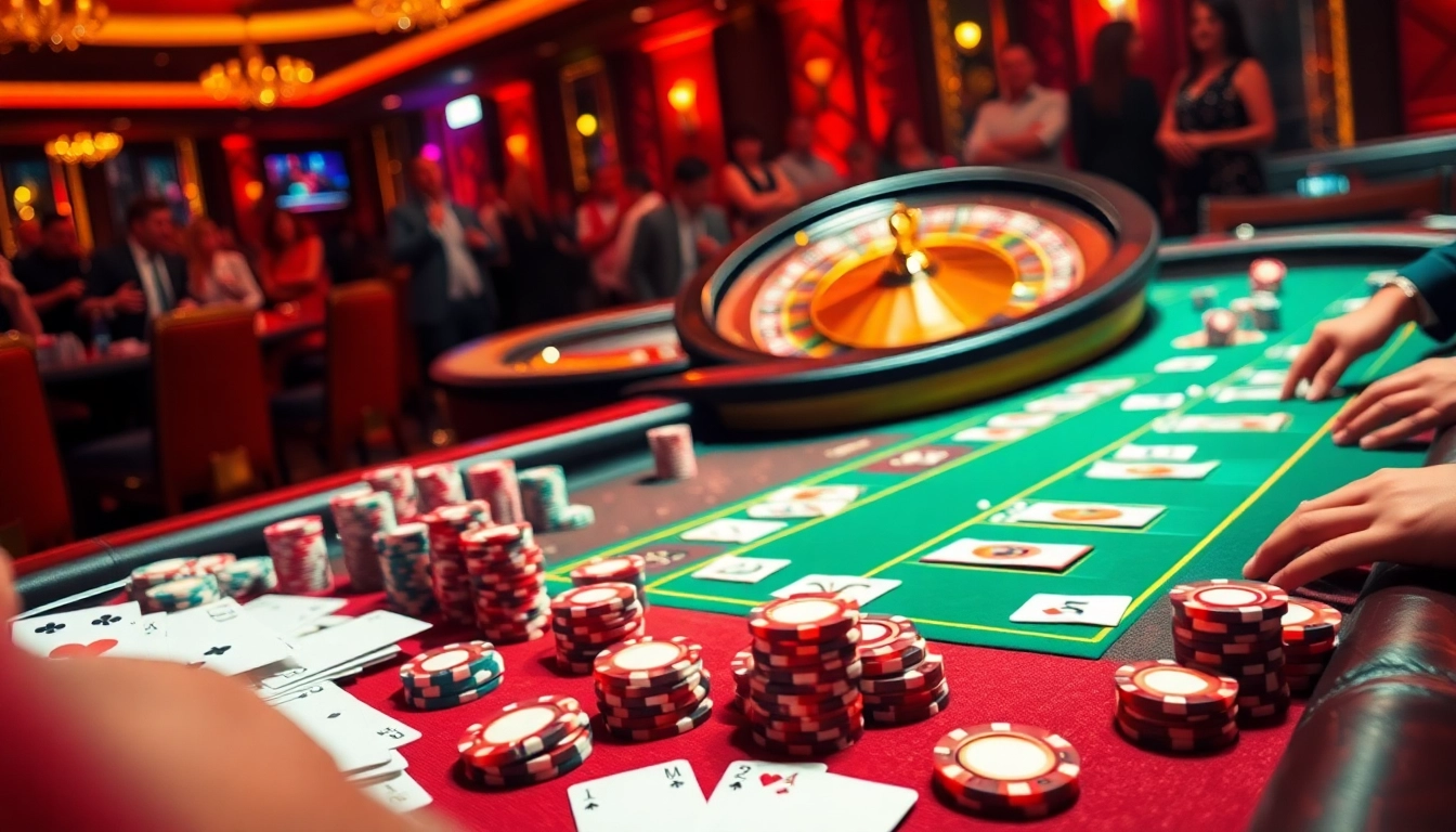 Engage in thrilling poker action at XX88 casino with vibrant chips and cards displayed.