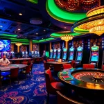 Experience the excitement of SHBET with a vibrant casino scene featuring diverse gambling activities.