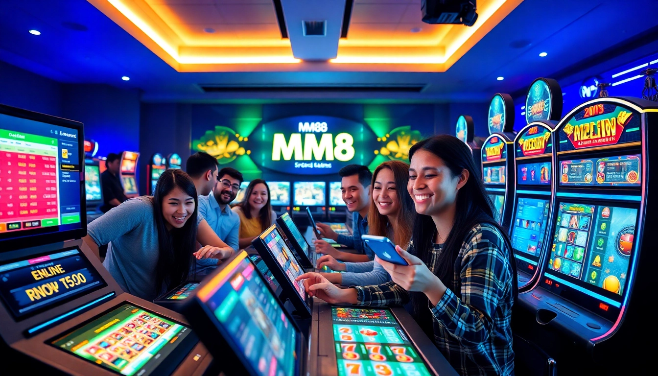 Exciting online gaming experience at https://mm88.agency/ with diverse players enjoying casino games and sports betting.