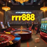 High-stakes players engaging at https://rr88.wales/ with vibrant casino tables and luxurious atmosphere.