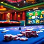 Experience thrilling gaming action at NEW88 com with poker chips and roulette excitement.