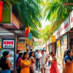 Lanka Ads showcasing a lively Sri Lankan marketplace with vibrant personal and spa service ads.