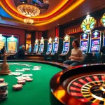Experience the excitement at u888's luxury casino with vibrant slot machines and intense poker games.