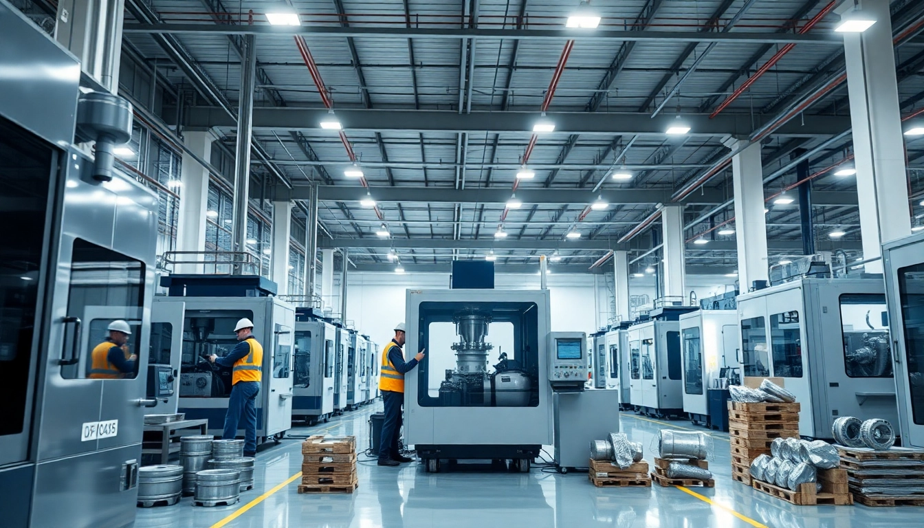 Diecasting Malaysia: Advanced manufacturing facility showcasing diecasting machines and aluminum products.