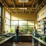 Explore the inviting interior of a moonbarguy legal cannabis shop, highlighting diverse products.