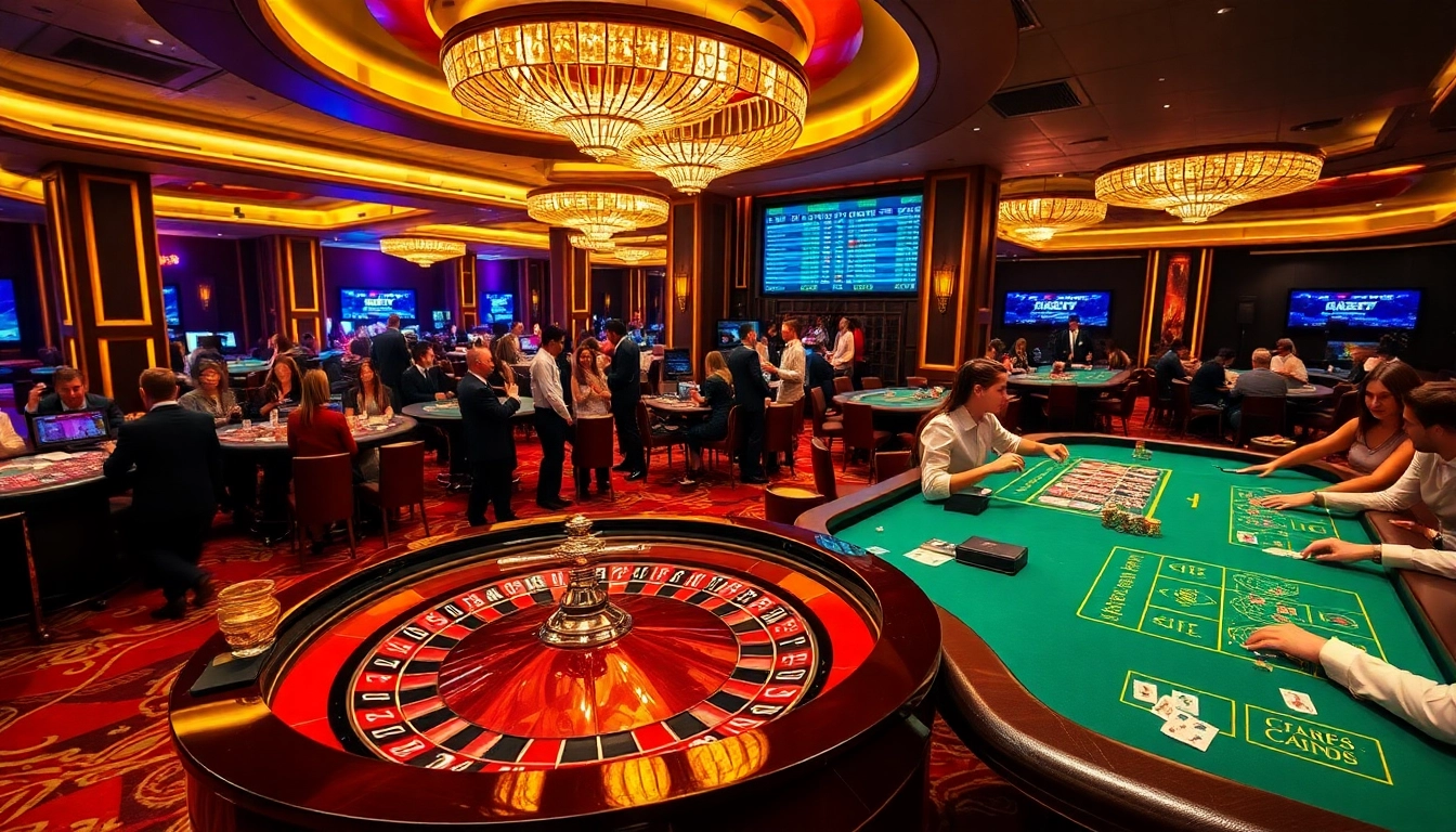 Experience thrilling casino action at https://rr88c.mobi/ with luxury gaming tables and excited players.