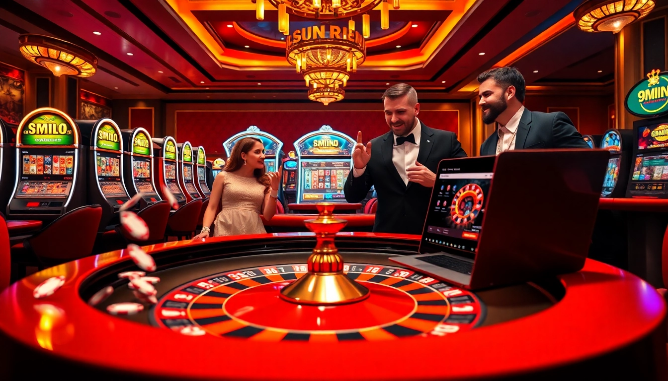 Players enjoying a lively session at the roulette table connected to https://9win1.online/ for thrilling betting.