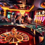 Players enjoying a vibrant casino atmosphere with thabet1 net offerings in a luxurious setting.