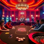 Engaging scene at the S8 casino with players vying for chips at a lively poker table.