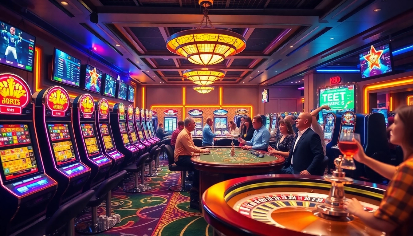 Experience the thrill of Jeetbuzz with players engaged at vibrant casino tables.