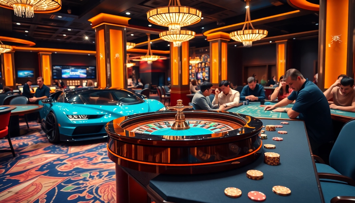 Experience the excitement of Bugatti8 at a luxurious casino gaming table.